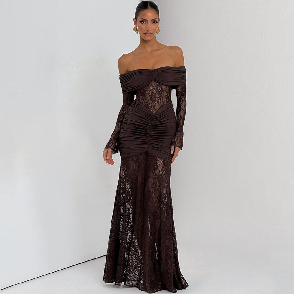 Calisse Maxi Dress - Brown